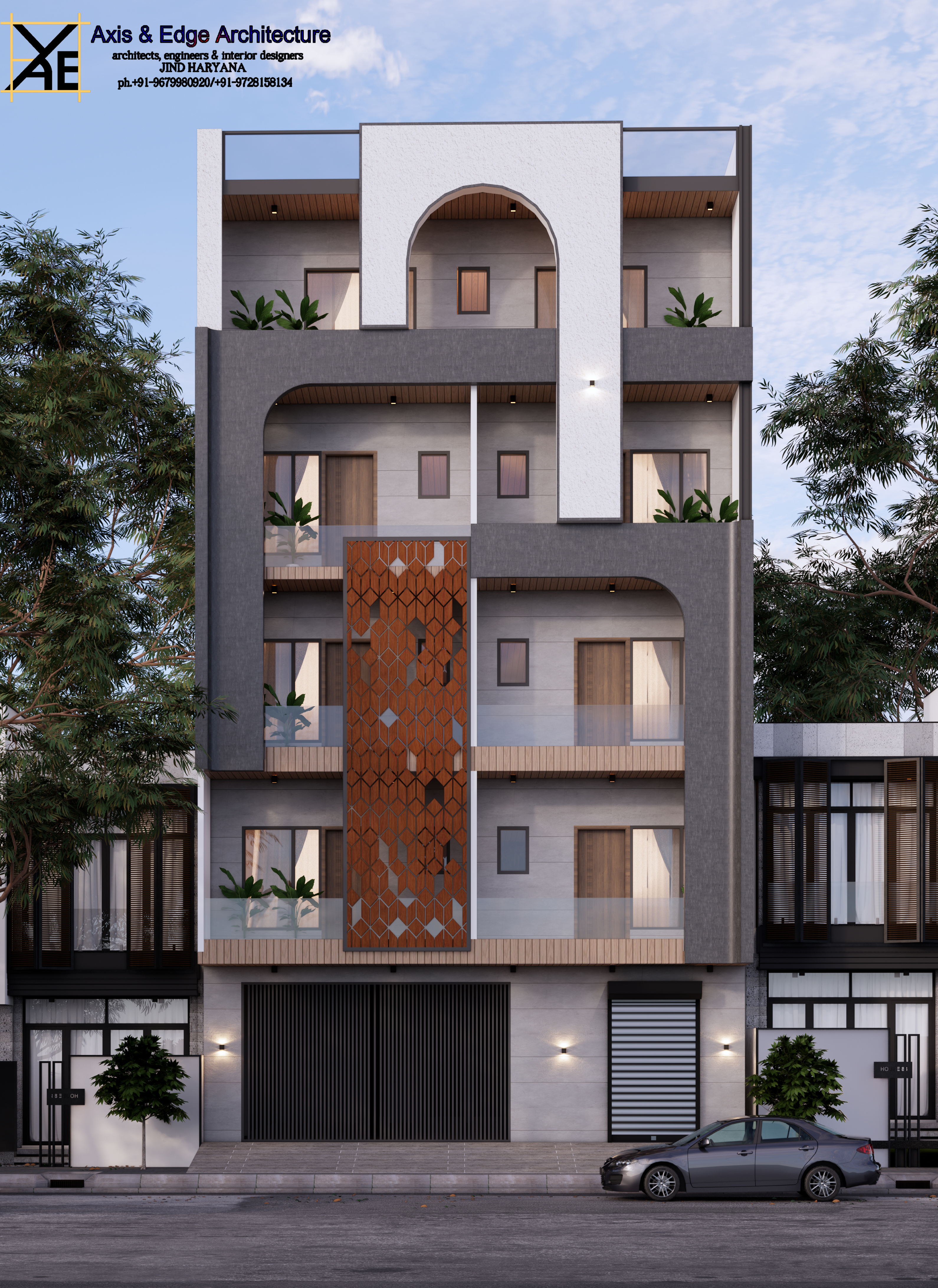 Arched Multi Floor Facade