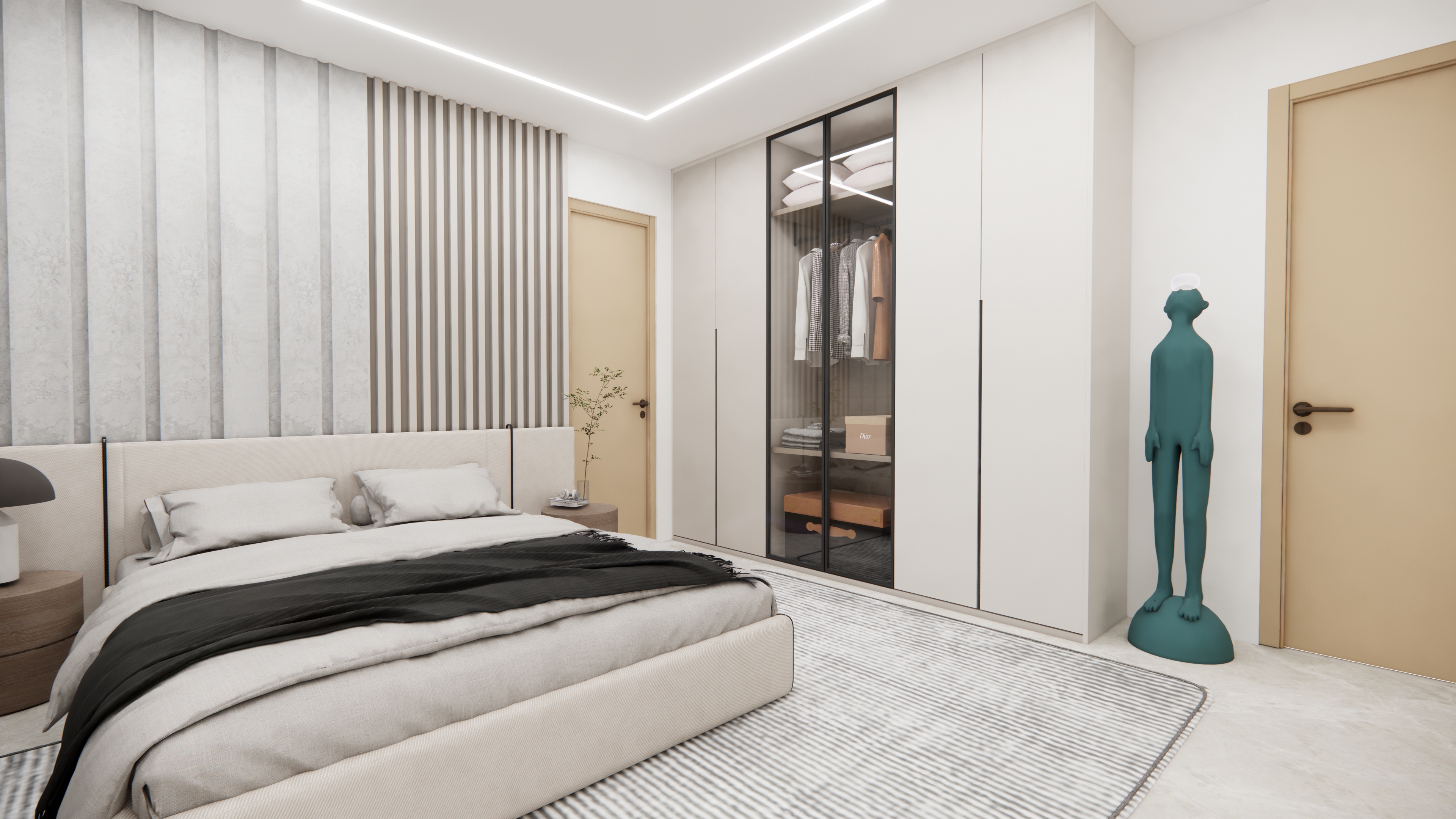 Bedroom Wardrobe View A