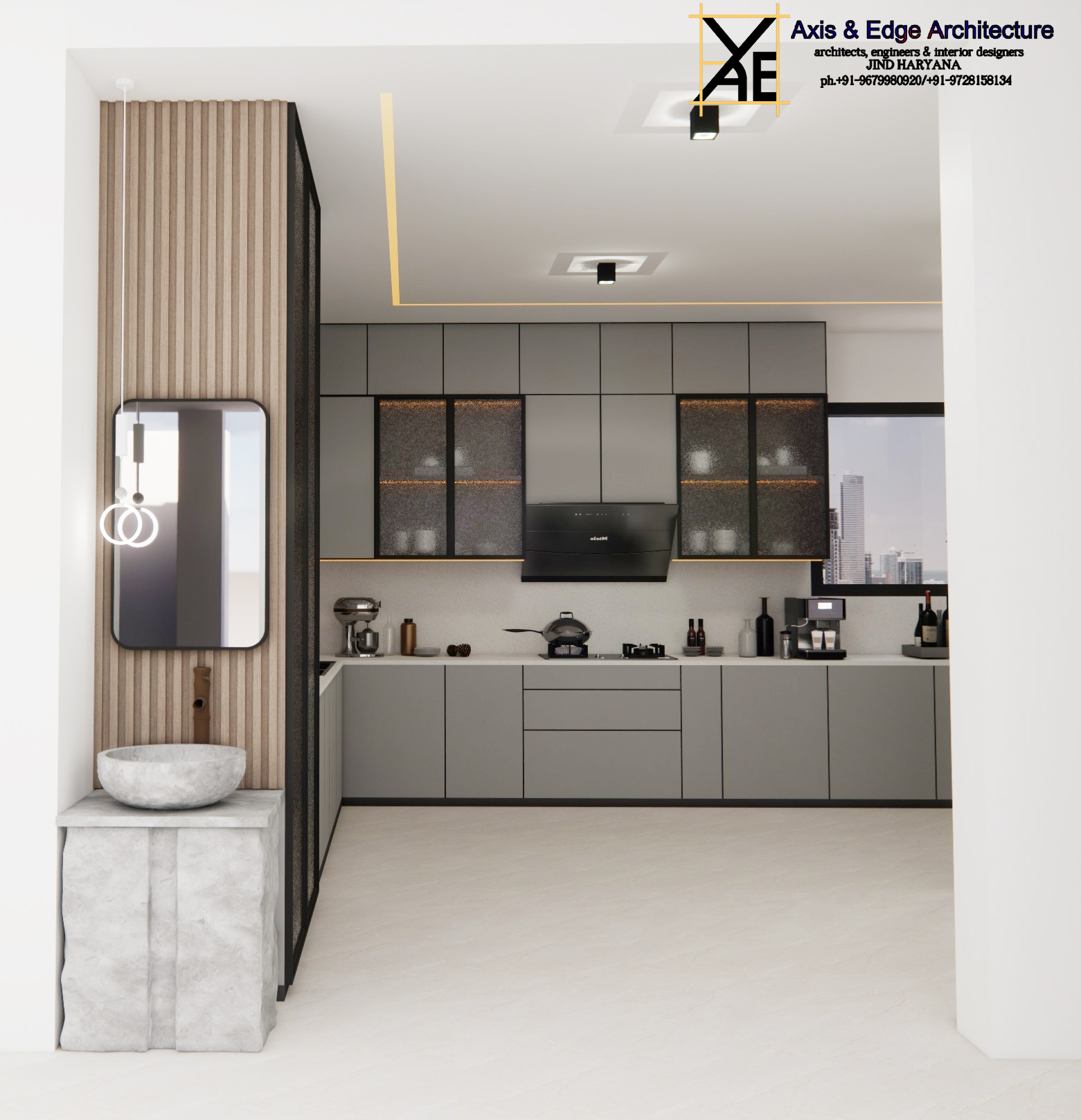 Open Kitchen Wash Area
